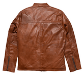 Men’s Brown Leather Moto Jacket